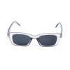 Женские сонцезащитные очки 13486 серые с чёрной линзой 