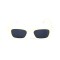 Женские сонцезащитные очки 13487 белые с чёрной линзой . Photo 2