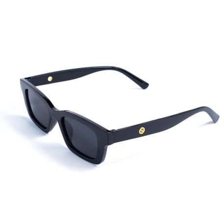 Жіночі сонцезахисні окуляри 13488 чорні з чорною лінзою 