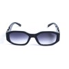 Женские сонцезащитные очки 13496 чёрные с чёрной градиент линзой 