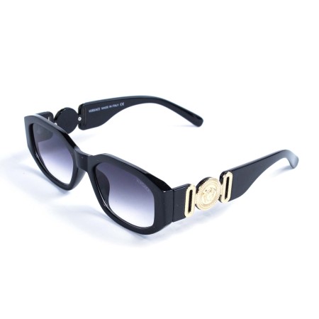 Жіночі сонцезахисні окуляри 13496 чорні з чорною градієнт лінзою 