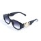 Женские сонцезащитные очки 13496 чёрные с чёрной градиент линзой . Photo 1