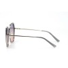 Женские сонцезащитные очки 10810 серебряные с коричневой линзой 