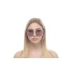 Жіночі сонцезахисні окуляри 10810 срібні з коричневою лінзою 