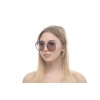 Женские сонцезащитные очки 10810 серебряные с коричневой линзой 