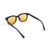Унісекс сонцезахисні окуляри 13196 чорні з оранжевою лінзою 