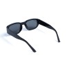 Унисекс сонцезащитные очки 13197 чёрные с чёрной линзой 