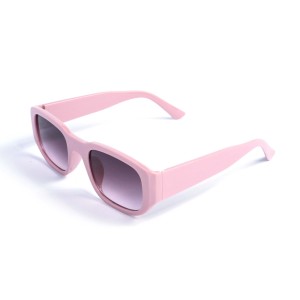 Унисекс сонцезащитные очки 13199 розовые с темно-синий градиент линзой 