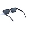 Унисекс сонцезащитные очки 13202 чёрные с чёрной линзой 