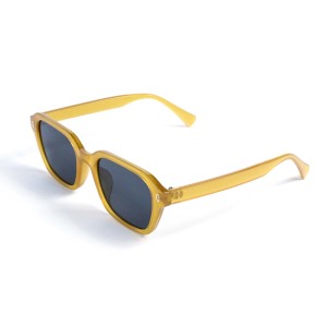 Унісекс сонцезахисні окуляри 13205 жовті з темно-синьою лінзою 