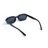 Унісекс сонцезахисні окуляри 13206 чорні з чорною лінзою 