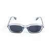 Унисекс сонцезащитные очки 13207 прозрачные с чёрной линзой 