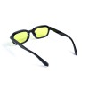 Унисекс сонцезащитные очки 13208 чёрные с жёлтой линзой 