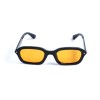 Унісекс сонцезахисні окуляри 13209 чорні з оранжевою лінзою 