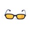 Унисекс сонцезащитные очки 13209 чёрные с оранжевой линзой . Photo 2