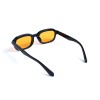 Унісекс сонцезахисні окуляри 13209 чорні з оранжевою лінзою 