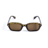 Унісекс сонцезахисні окуляри 13211 леопардові з коричневою лінзою 