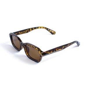 Унісекс сонцезахисні окуляри 13211 леопардові з коричневою лінзою 