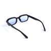 Унисекс сонцезащитные очки 13212 чёрные с синей линзой 