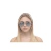 Жіночі сонцезахисні окуляри 10813 срібні з ртутною лінзою 