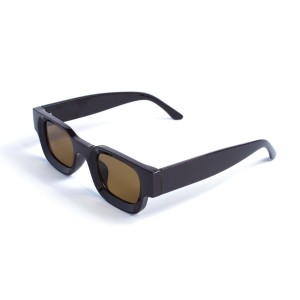 Унісекс сонцезахисні окуляри 13214 коричневі з коричневою лінзою 
