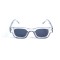 Унисекс сонцезащитные очки 13215 прозрачные с темно-синий линзой . Photo 2