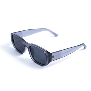 Унісекс сонцезахисні окуляри 13216 сірі з чорною лінзою 