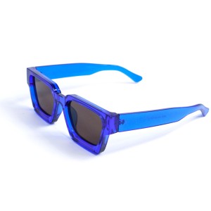 Унисекс сонцезащитные очки 13219 коричневые с синей линзой 