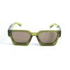 Унисекс сонцезащитные очки 13220 коричневые с зелёной линзой 