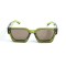 Унисекс сонцезащитные очки 13220 коричневые с зелёной линзой . Photo 2