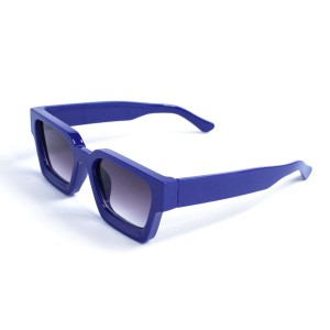 Унісекс сонцезахисні окуляри 13221 темно-сині з синьою лінзою 
