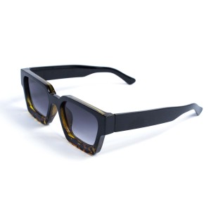 Унісекс сонцезахисні окуляри 13223 чорні з чорною лінзою 