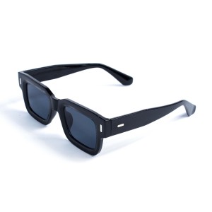 Унісекс сонцезахисні окуляри 13224 чорні з чорною лінзою 