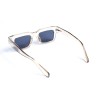 Унісекс сонцезахисні окуляри 13226 прозорі з темно-синьою лінзою 