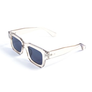 Унисекс сонцезащитные очки 13226 прозрачные с темно-синий линзой 