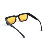 Унісекс сонцезахисні окуляри 13230 чорні з оранжевою лінзою 