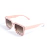 Унисекс сонцезащитные очки 13231 розовые с коричневой линзой 