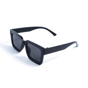 Унісекс сонцезахисні окуляри 13233 чорні з чорною лінзою 