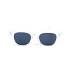 Унісекс сонцезахисні окуляри 13234 прозорі з чорною лінзою 