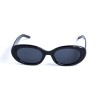 Унісекс сонцезахисні окуляри 13237 чорні з чорною лінзою 