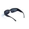 Унісекс сонцезахисні окуляри 13264 чорні з чорною лінзою 