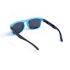 Унисекс сонцезащитные очки 13268 синие с чёрной линзой 
