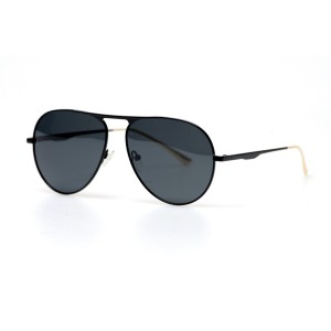 Женские сонцезащитные очки 10816 чёрные с чёрной линзой 