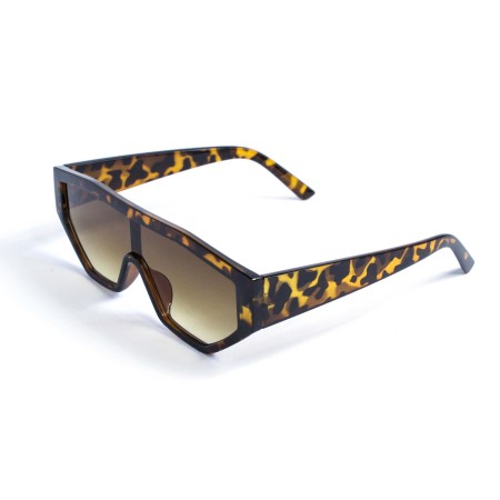 Унісекс сонцезахисні окуляри 13272 леопардові з жовтою лінзою 