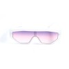 Унисекс сонцезащитные очки 13273 белые с фиолетовой линзой 