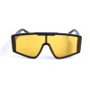 Унісекс сонцезахисні окуляри 13277 чорні з жовтою лінзою 