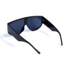 Унісекс сонцезахисні окуляри 13279 чорні з чорною лінзою 