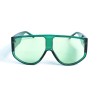 Унісекс сонцезахисні окуляри 13280 зелені з зеленою лінзою 