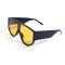 Унисекс сонцезащитные очки 13281 чёрные с жёлтой линзой . Photo 1