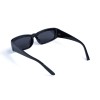 Унисекс сонцезащитные очки 13282 чёрные с чёрной линзой 